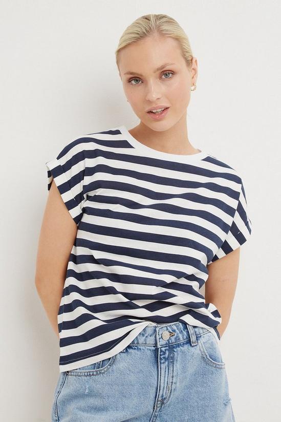 Dorothy Perkins Petite Cotton Stripe T-Shirt 1