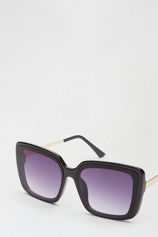 Dorothy Perkins Black Oversized  Dark Tinted Sunglasses 3