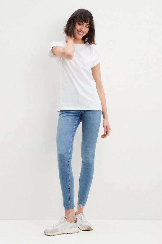 Dorothy Perkins Tall 2 Pack Cotton Roll Sleeve T-Shirt 2