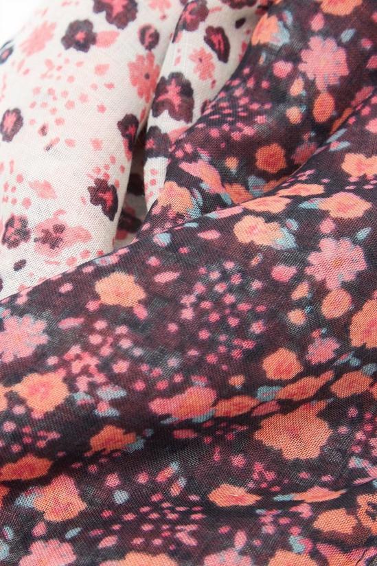 Dorothy Perkins Floral Pink Patchwork Style Scarf 3