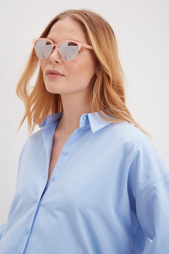 Dorothy Perkins Mirrored Blush Sunglasses 1
