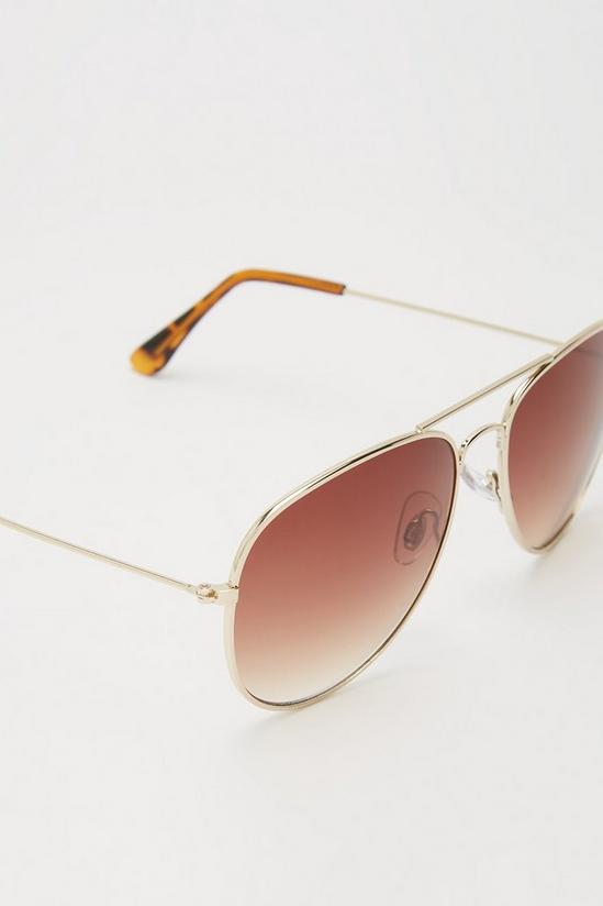 Dorothy Perkins Gold Aviator Sunglasses 3