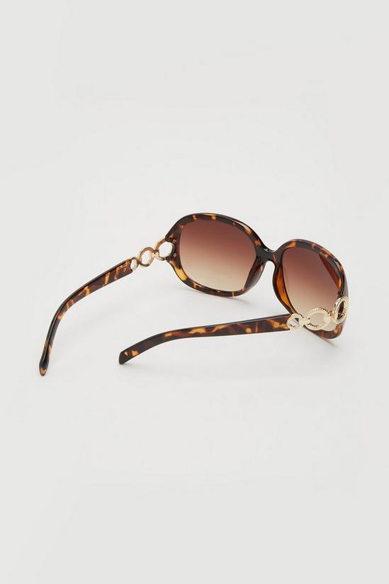 Dorothy Perkins Brown Metal Circle Detail Sunglasses 3