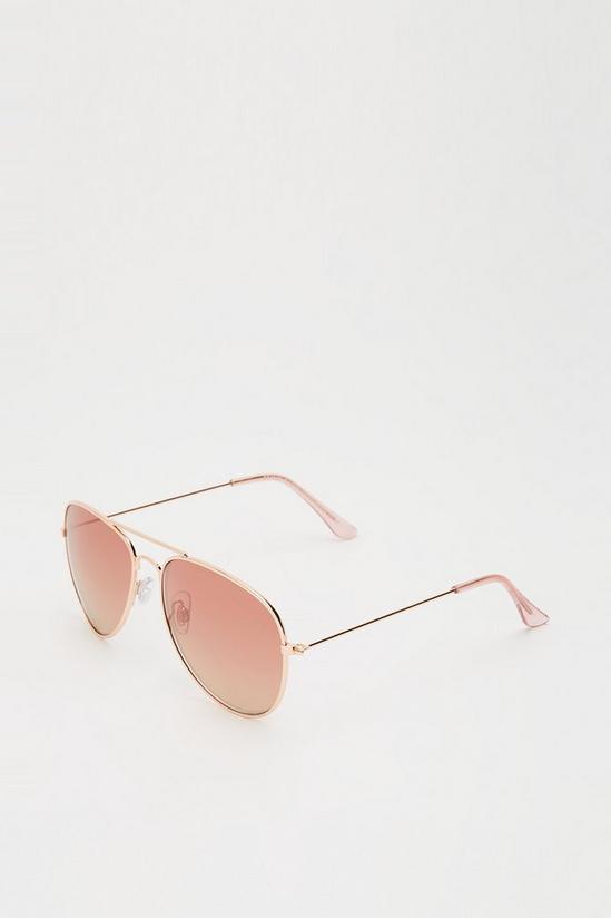 Dorothy Perkins Rose Gold Aviator Sunglasses 2
