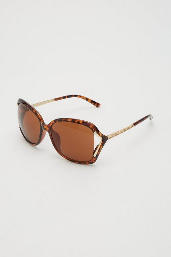 Dorothy Perkins Tort Oversized Cut Out Detail Sunglasses 2