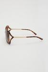 Dorothy Perkins Tort Oversized Cut Out Detail Sunglasses thumbnail 3