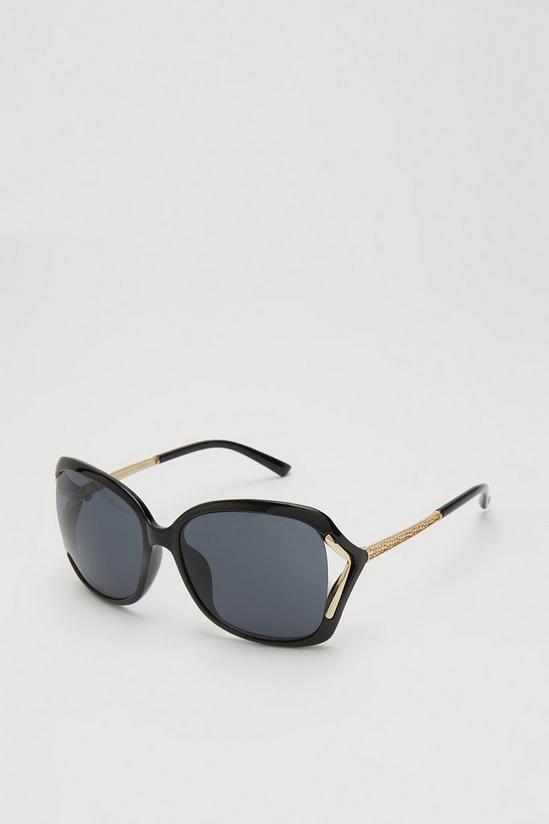 Dorothy Perkins Black Oversized Cut Out Detail Sunglasses 2
