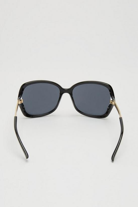 Dorothy Perkins Black Oversized Cut Out Detail Sunglasses 3