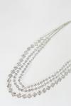 Dorothy Perkins Layered Diamante Silver Necklace thumbnail 2