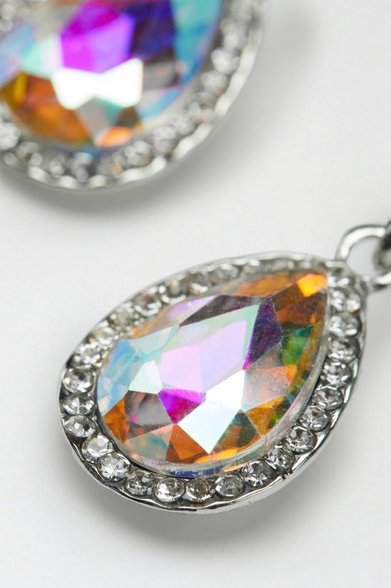 Dorothy Perkins Holographic Stone And Diamante Drop Earrings 2