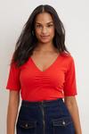 Dorothy Perkins Cotton Ruched Detail Top thumbnail 4