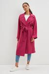 Dorothy Perkins Petite Belted Twill Duster Coat thumbnail 1