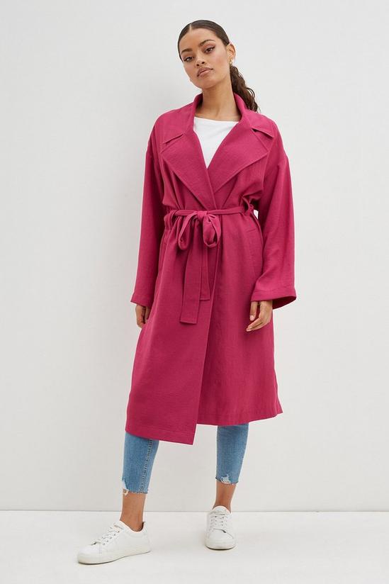 Dorothy Perkins Petite Belted Twill Duster Coat 1
