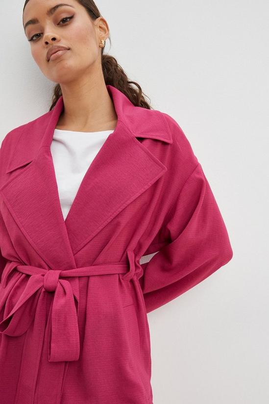 Dorothy Perkins Petite Belted Twill Duster Coat 4