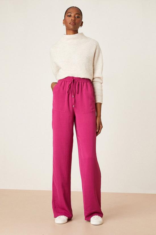 Dorothy Perkins Tall Washed Twill Wide Leg Trousers 2