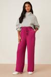 Dorothy Perkins Petite Washed Twill Wide Leg Trousers thumbnail 2