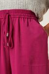 Dorothy Perkins Petite Washed Twill Wide Leg Trousers thumbnail 4