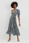 Dorothy Perkins Tall Geo Printed Wrap Midi Dress thumbnail 1