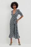 Dorothy Perkins Tall Geo Printed Wrap Midi Dress thumbnail 2