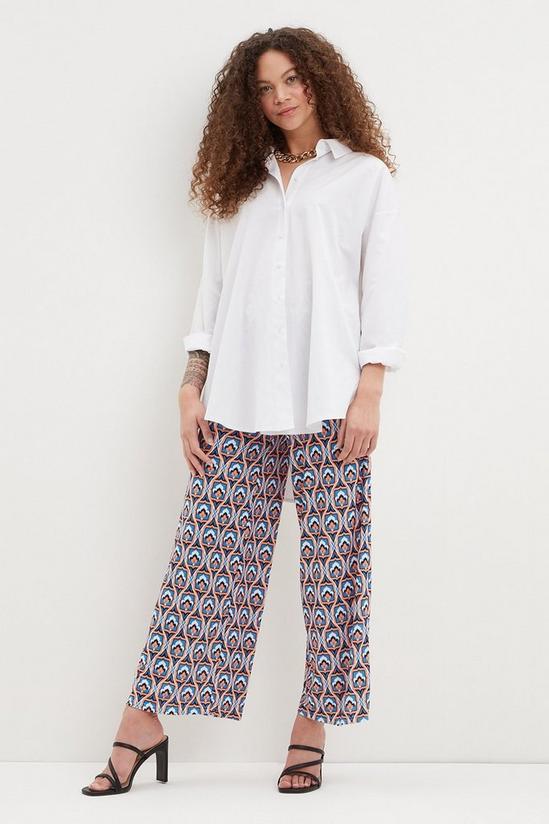 Dorothy Perkins Petite Geo Co-Ord Flare Trousers 2