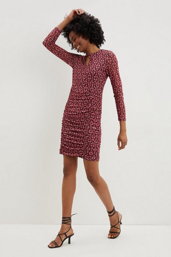Dorothy Perkins Tall Printed Ruched Bodycon Dress 2