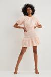 Dorothy Perkins Tall Gingham Shirred Frill Hem Mini Dress thumbnail 2