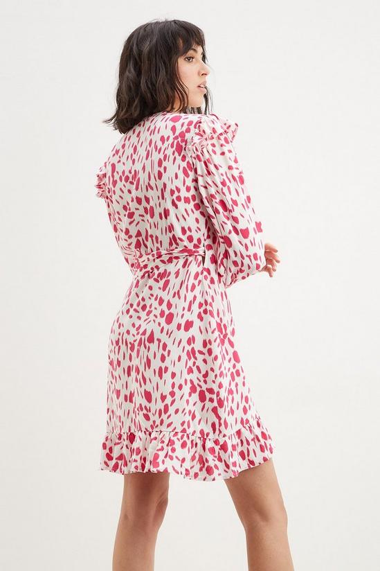 Dorothy Perkins Tall Spot Print Wrap Frill Skirt Mini Dress 3