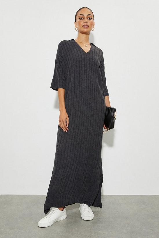 Dorothy Perkins Oversized Collar Knitted Midi Dress 1
