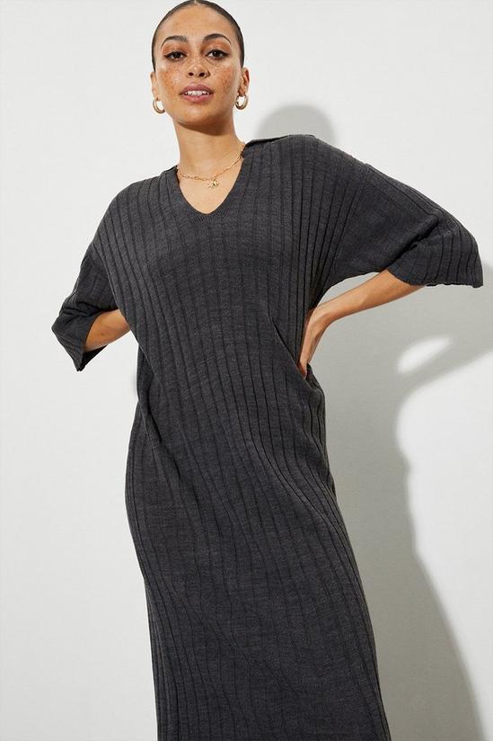 Dorothy Perkins Oversized Collar Knitted Midi Dress 5