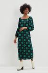 Dorothy Perkins Tall Floral Geo Print Square Neck Midi Dress thumbnail 2