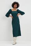 Dorothy Perkins Tall Geo Print Square Neck Midi Dress thumbnail 1