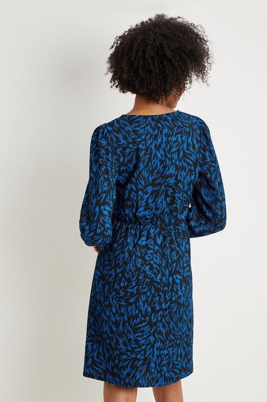 Dorothy Perkins Tall Blue Printed Wrap Mini Dress 3