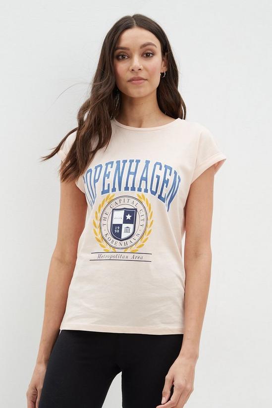 Dorothy Perkins Blush Copenhagen Crew Neck T-Shirt 1
