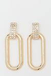Dorothy Perkins Gold Oval Diamante Earrings thumbnail 1