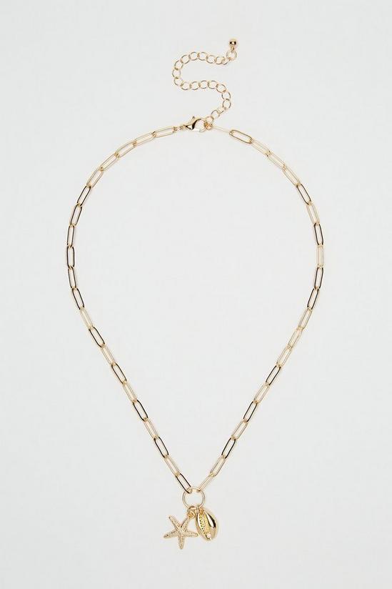 Dorothy Perkins Gold Multi Charm Necklace 1