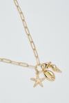 Dorothy Perkins Gold Multi Charm Necklace thumbnail 2