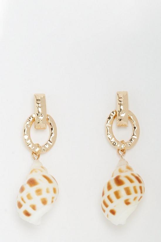 Dorothy Perkins Gold Shell Drop Earrings 1