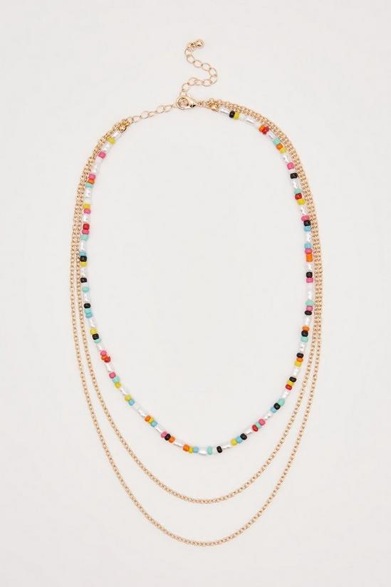 Dorothy Perkins Beaded Multi Strand Necklace 1