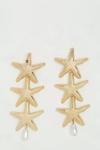 Dorothy Perkins Gold Pearl Starfish Statement Earrings thumbnail 1