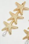 Dorothy Perkins Gold Pearl Starfish Statement Earrings thumbnail 3