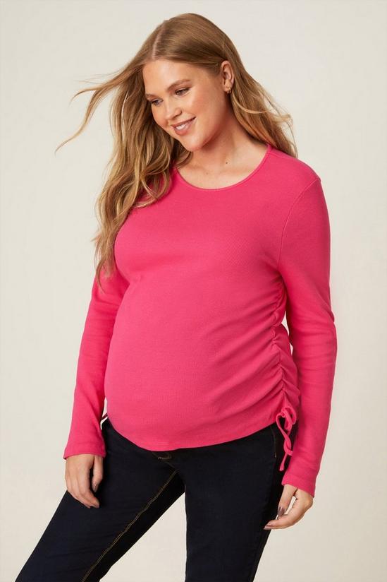 Dorothy Perkins Maternity Pink Ruched Top 2