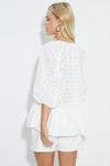 Dorothy Perkins Petite White Puff Sleeve Broderie Smock Top thumbnail 3