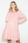 Dorothy Perkins Maternity Broderie Tiered Mini Dress thumbnail 1
