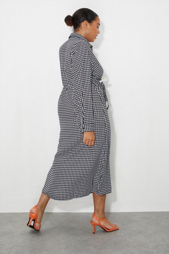 Dorothy Perkins Curve Mini Check Woven Shirt Midi Dress 3