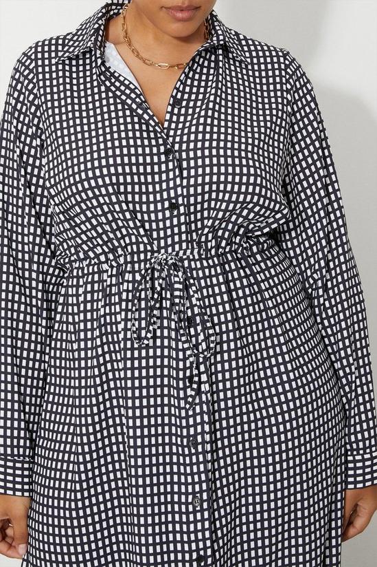 Dorothy Perkins Curve Mini Check Woven Shirt Midi Dress 4