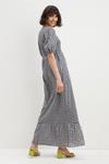 Dorothy Perkins Tall Check Shirred Midi Dress thumbnail 3