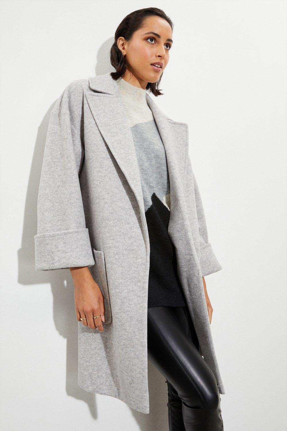 Womens Tall Relaxed Edge to Edge Coat