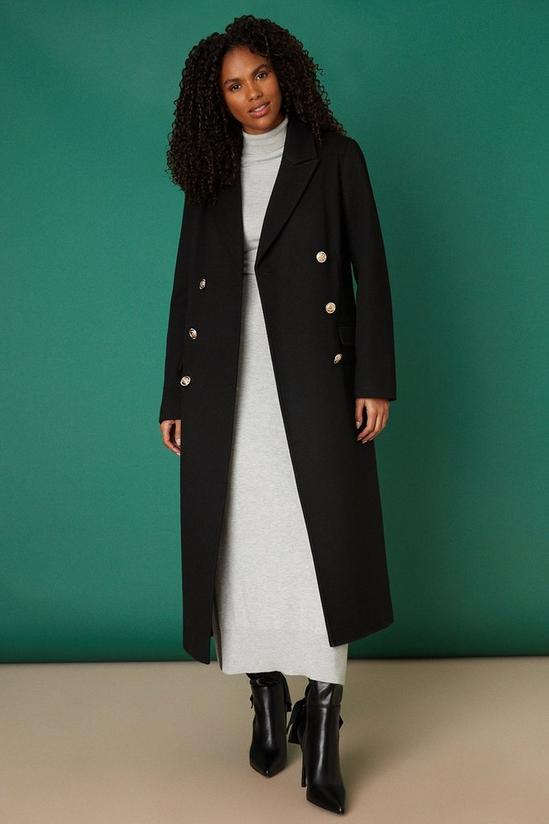 Dorothy Perkins Longline Military Button Coat 2
