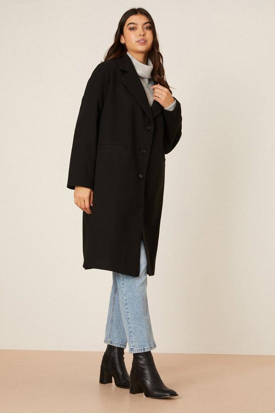 Dorothy Perkins Curve Relaxed Single Breasted Boyfriend Coat 2
