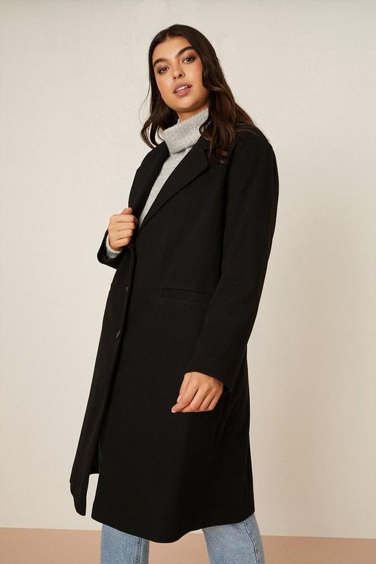 Dorothy Perkins Curve Relaxed Single Breasted Boyfriend Coat 6
